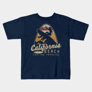 California Beach Surfing Kids T-Shirt